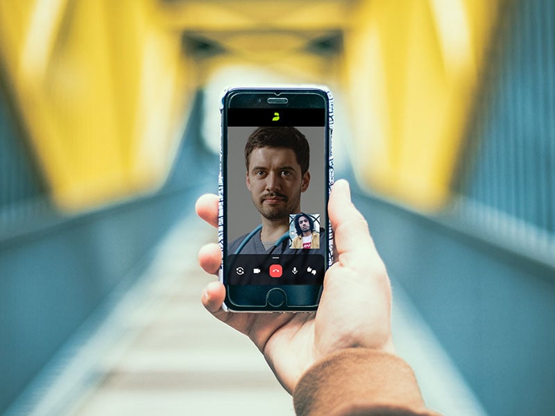 medical assistance on a smartphone video call