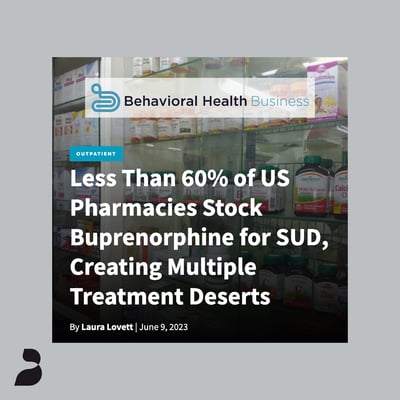 Less Than 60% of US Pharmacies Stock Buprenorphine for SUD, Creating Multiple Treatment Deserts